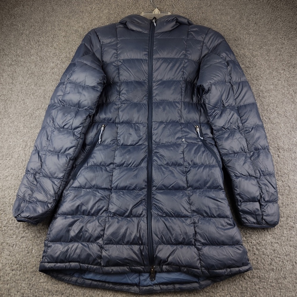 REI Co-op Puffer Parka Womens XS 650 Down Hooded Navy Blue